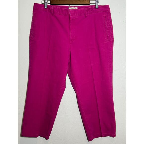 Coldwater Creek Natural Fit Capri Pants Hot Pink Size 16 - Picture 1 of 7